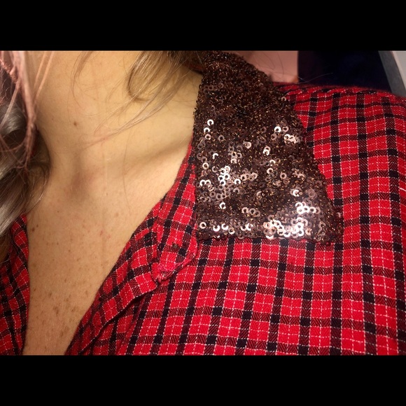 Embellished collared flannel - Picture 2 of 2